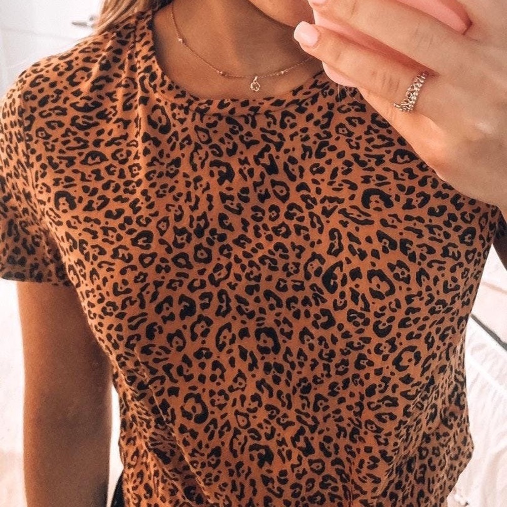 Leopard Print Cropped Top